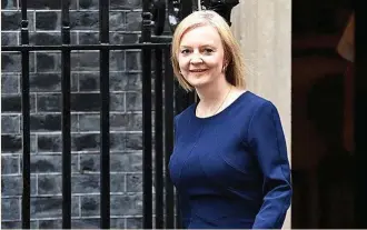  ?? ?? La primera ministra británica, Liz Truss.