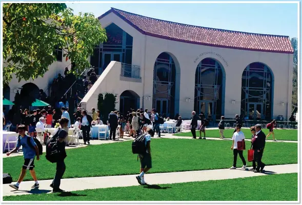  ??  ?? ‘THE PENDULUM HAS SWUNG TOO FAR’: Harvard-Westlake School, where some parents are furious about its strident new diversity programme