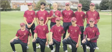  ?? Picture: Mike Vimpany ?? CUP WINNERS Havant’s Under-17 Kerry Cup team. Back (from left): Finn Russell, Jack Lee, Ollie Parkins (captain), Morgan Cripps, Freddie Gadd, Alfie Taw. Front: Matty Hayward, Dan Aitken, Harvey Hounsome, Charlie Whitfield, Darryn Stares