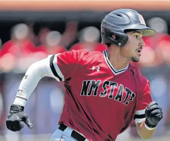  ??  ?? Nick Gonzales, a second baseman from New Mexico State led the NCAA in homers this year with 12 in 16 games. Gonzales is one of the players that is generating some buzz around the Jays slot on the draft board.