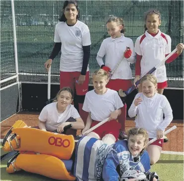  ?? ?? GOOD RESULTS: Halifax U12s Team Two. Back: Livtara Gill, Darcy Francis and Orla Bentley Elliot. Front: Rose Rooke, Rea Vaquari and Isla Flesher-Smith. Goalkeeper Edie Jones.