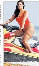  ??  ?? Is she more of a Yasmine or a Pamela? Ashley Graham does a “Baywatch”inspired photo shoot in Miami.