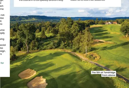  ?? ?? The 5th at Tandridge from above