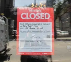  ?? ALINA BYKOVA/TORONTO STAR ?? The food market at 238 Queen St. West was closed by Toronto Public Health after two mice were seen crawling through the baklava at one store.