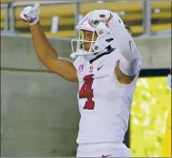  ?? THEARON W. HENDERSON — GETTY IMAGES ?? Receiver Michael Wilson appreciate­s Stanford’s support staff, who will remain on the road with the team at least until Dec. 19.