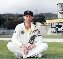  ?? Photo: GETTY IMAGES ?? Australian batsman Adam Voges celebrates a century on debut on day two of the first test against the West Indies in Dominica.