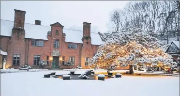  ??  ?? The four-star Port Lympne Hotel looking pretty in the snow