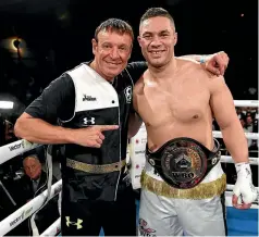  ?? PHOTO: PHOTOSPORT ?? Kevin Barry helped Andy Ruiz before signing on with Joseph Parker.