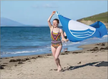  ??  ?? Clíodhna Ni Ruairc expressing delight that Blue Flags have been retained across Wicklow.