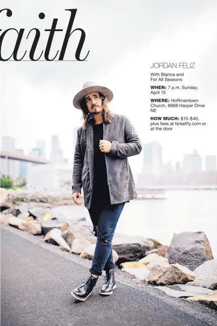  ?? COURTESY OF CENTRICITY MUSIC ?? Christian musician Jordan Feliz is on a headlining tour of his album, “Future.”