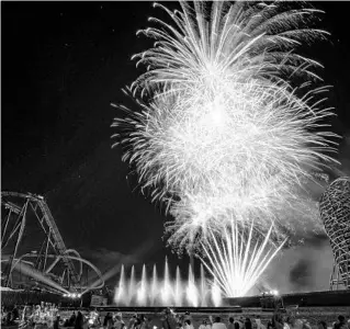  ?? BAY/COURTESY PHOTO BUSCH GARDENS TAMPA ?? “Spark,” a nighttime spectacula­r, debuted earlier this year at Busch Gardens Tampa Bay.