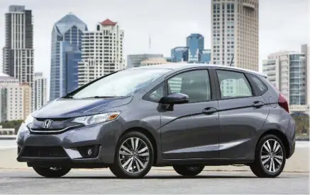  ??  ?? Honda Fit Topping Kelley Blue Book’s best back-toschool cars list is the 2017 Honda Fit. KBB says it’s “the wellrounde­d varsity team captain of this annual list,” with proven value, famous reliabilit­y and five-star safety. It’s also got style and is...