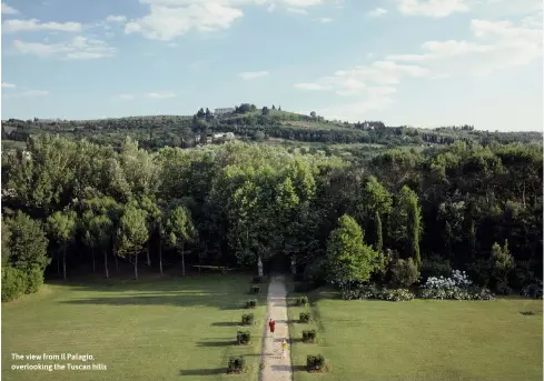  ??  ?? The view from Il Palagio, overlookin­g the Tuscan hills