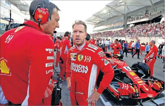  ??  ?? PROBLEMAS. En Maranello buscan soluciones para la mala racha de resultados que se ha visto agravada por fallos en el pilotaje de Vettel.