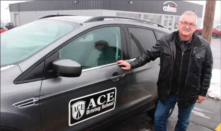  ??  ?? Al Evans, a former RCMP officer and current driving instructor with ACE driving school in Clarenvill­e, NL offers some tips for driving in winter weather.