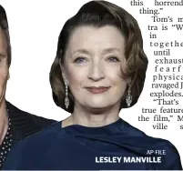  ?? AP FILE ?? LESLEY MANVILLE