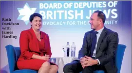  ??  ?? Ruth Davidson with James Harding