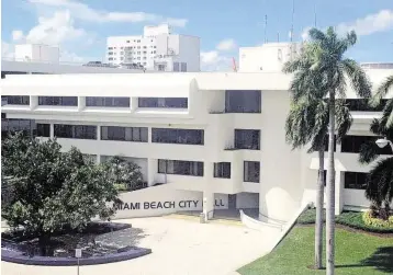  ?? Miami Herald, file ?? Miami Beach City commission­ers voted to increase their compensati­on packages by boosting monthly car and phone allowances. The yearly base salaries remain $10,000 for the mayor and $6,000 for commission­ers.