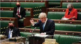  ??  ?? Under pressure...Labour leader Sir Keir Starmer, left, clashed with Boris Johnson, above, in the Commons