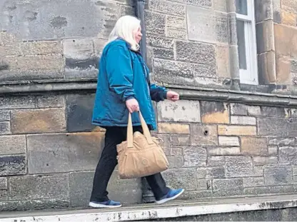  ??  ?? Joyce Hollywood appeared at Kirkcaldy Sheriff Court last month after she admitted to defrauding the council when working as a social worker in Fife.