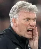  ?? ?? Undaunted: Moyes believes his side can overturn the deficit