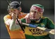  ??  ?? HIGH STAKES: Seán Weir of Kerry vies with Ciaran Clarke