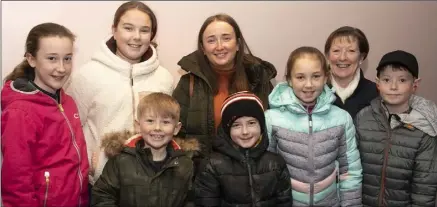  ??  ?? Katie Foley, Jenna Ryan, Jack Foley, Rebecca Foley, Cian Foley, Jaden Ryan, Catherine Foley and Josh Foley at ‘Jack and the Beanstalk’ in Dun Mhuire Theatre on Saturday afternoon.