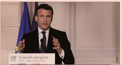  ??  ?? “Au-delà des montants d’investisse­ment, pour l’Europe comme pour la France, il nous faut simplifier drastiquem­ent nos réponses. Nous sommes trop lents, trop complexes, trop engoncés dans nos propres bureaucrat­ies.”
Emmanuel Macron à l’issue du Conseil européen