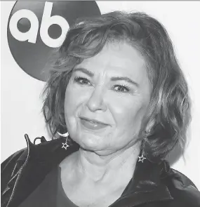  ?? WENN.COM ?? In an interview released Sunday, Roseanne Barr says she didn’t know the former Obama adviser she compared to an ape is a black woman.