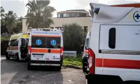  ?? Photograph: Alessandro Serranò/AGF/Rex/ ?? Ambulances outside Sandro Pertini hospital in Rome in 2020. Prosecutor­s will examine whether hospital rules were violated.
Shuttersto­ck
