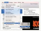  ??  ?? Mail automatica­lly sets up keyboard shortcuts to move messages and switch the view to any of the first nine mailboxes in the Favorites Bar.