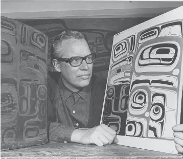  ?? ROSS KENWARD/PNG FILES ?? Bill Reid created an estimated 1,500 works in the Haida tradition during a 50-year career after discoverin­g his aboriginal ancestry.