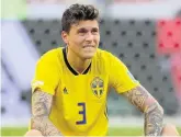  ??  ?? Victor Lindelof was a star for Sweden