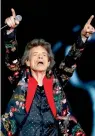  ?? — AFP ?? Rolling Stones lead singer Mick Jagger performs with the band during the inaugurati­on of a new stadium in Nanterre, France, on Thursday.