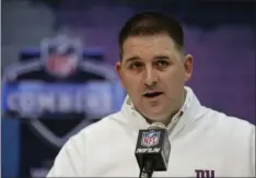  ?? MICHAEL CONROY - THE ASSOCIATED PRESS ?? In this Tuesday, Feb. 25, 2020, file photo, New York Giants head coach Joe Judge speaks during a press conference at the NFL football scouting combine in Indianapol­is.