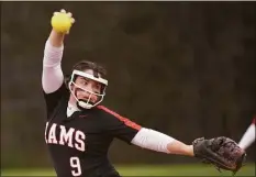  ?? Dave Stewart / Hearst Connecticu­t Media ?? No. 27 seed New Canaan could pull an upset in Class LL behind the pitching of Ava Biasotti.