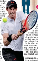  ??  ?? REBUILT: Now Andy Murray is on the mend