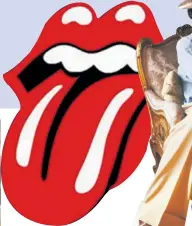  ??  ?? LIP SERVICE: The lips that inspired illustrato­r John Pasche, who turned it into the band’s logo — and a piece of marketing genius