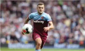  ??  ?? Jack Wilshere was substitute­d for tactical reasons at half time in West Ham’s draw against Brighton. Photograph: Rob Newell - CameraSpor­t/CameraSpor­t via Getty Images
