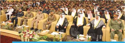  ??  ?? First Deputy Prime Minister and Minister of Defense Sheikh Nasser Sabah Al-Ahmad Al-Jaber Al-Sabah attends the graduation ceremony.