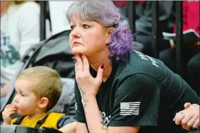  ?? REBECCA KIGER/THE WASHINGTON POST ?? A community member at the town hall meeting in East Palestine, Ohio.