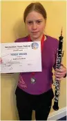  ??  ?? ●● Sophie Latham excelled at woodwind