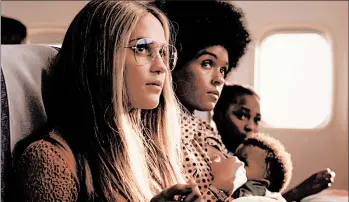  ?? LD ENTERTAINM­ENT AND ROADSIDE ATTRACTION­S ?? Alicia Vikander as Gloria Steinem, left, and Janelle Monae as Dorothy Pitman Hughes in a scene from “The Glorias.”