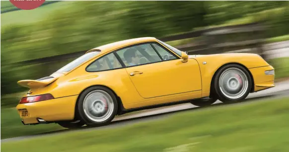  ??  ?? Is Speed Yellow the ultimate 993 RS colour? And had this once standard C2 not been specced in this vibrant hue, it’s unlikely that it would ever have been transforme­d as such