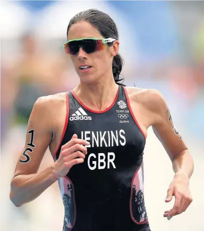  ??  ?? Helen Jenkins runs during the Women’s Triathlon in Rio