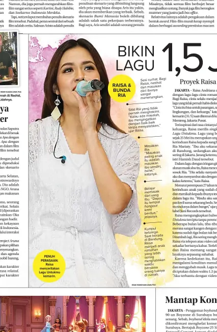  ?? ISSAK RAMDHANI/JAWA POS ?? PENUH PERASAAN: Raisa menceritak­an Lagu Untukmu kemarin.