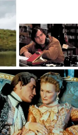  ??  ?? Top: Jack White insisted on auditionin­g for his role in High Fidelity. Above: John Malkovich and Glenn Close in pre-revolution Paris in Dangerous Liaisons.