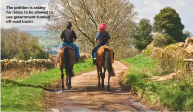  ??  ?? The petition is asking for riders to be allowed to use government-funded off-road tracks