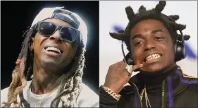  ?? The Associated Press ?? President Donald Trump pardoned or commuted the sentences of more than 140 people in a last-minute clemency flurry, a list that included rappers Lil Wayne, left, and Kodak Black.