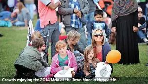  ?? ?? Crowds enjoying the 2014 Mela at the Town Moor in Newcastle